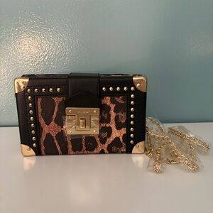 ALDO Leopard Print Dealle Square Box Bag